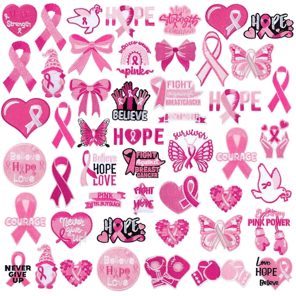 48 Pcs Breast Cancer Awareness Iron on Patches Pink Ribbon Sew Iron on Applique Embroidered Patches Decorative Repair Patch D
48 Pcs Breast Cancer Awareness Iron on Patches Pink Ribbon Sew Iron on Applique Embroidered Patches Decorative Repair Patch D
