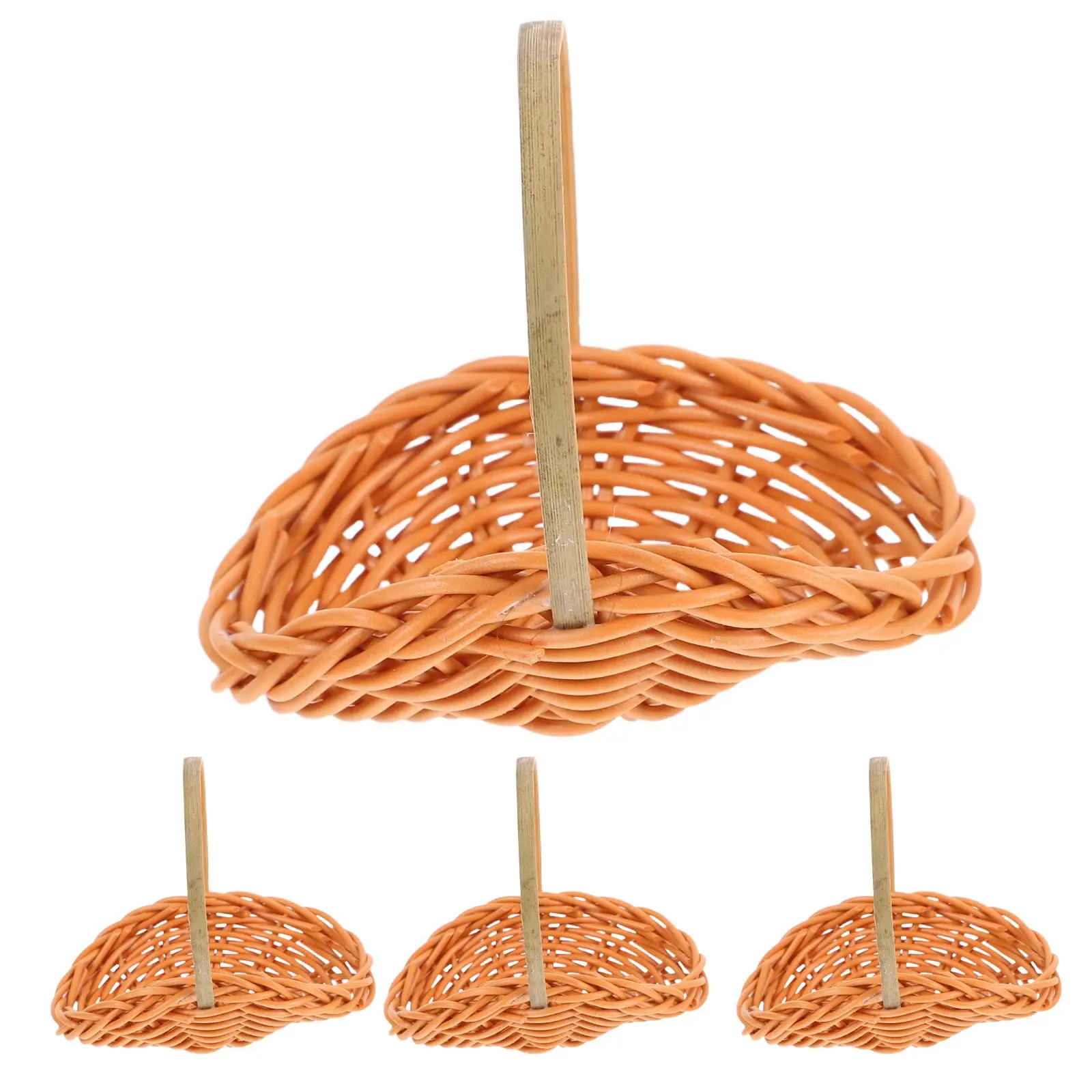 4Pcs Mini Woven Flower Baskets Bamboo Handle Decorative Storage Candy Basket Home Wedding Party Garden Office PP
4Pcs Mini Woven Flower Baskets Bamboo Handle Decorative Storage Candy Basket Home Wedding Party Garden Office PP