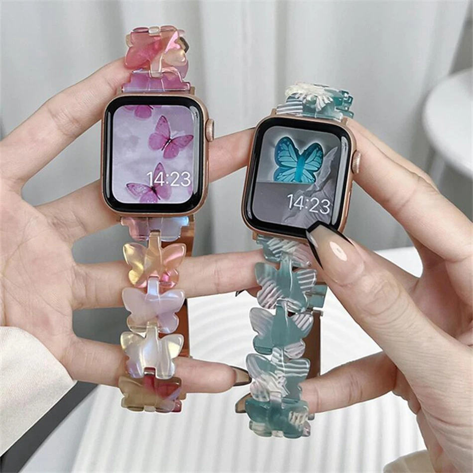 Модный ремешок-бабочка из смолы для Apple Watch Series S10 9 8 7 6 SE 5 4 38/40/41/42/44/45/46 мм IWatch Ultra 2 49 мм браслет-браслет
Модный ремешок-бабочка из смолы для Apple Watch Series S10 9 8 7 6 SE 5 4 38/40/41/42/44/45/46 мм IWatch Ultra 2 49 мм браслет-браслет