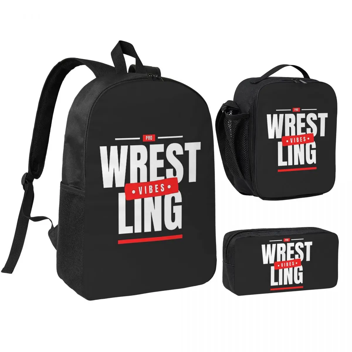 Pro Wrestling Vibes Backpack Boys Girls BookBag School Bag Shoulder Bags 3ps Insulated Lunch Bag Pencil Case
Pro Wrestling Vibes Backpack Boys Girls BookBag School Bag Shoulder Bags 3ps Insulated Lunch Bag Pencil Case