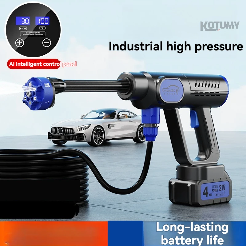Cordless High Pressure Car Washer Brushless Lithium Battery Portable Auto Cleaning Water Gun
Cordless High Pressure Car Washer Brushless Lithium Battery Portable Auto Cleaning Water Gun