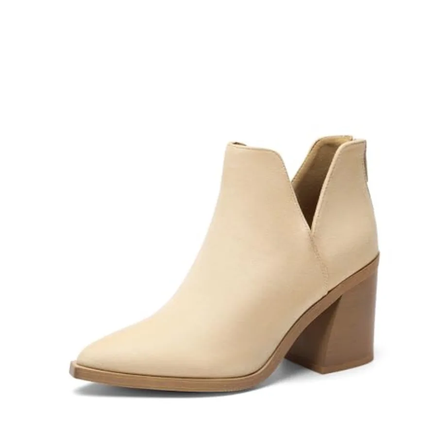 Women's Ankle Boots Chunky Heel Pointed Toe Short Booties Shoes
Women's Ankle Boots Chunky Heel Pointed Toe Short Booties Shoes