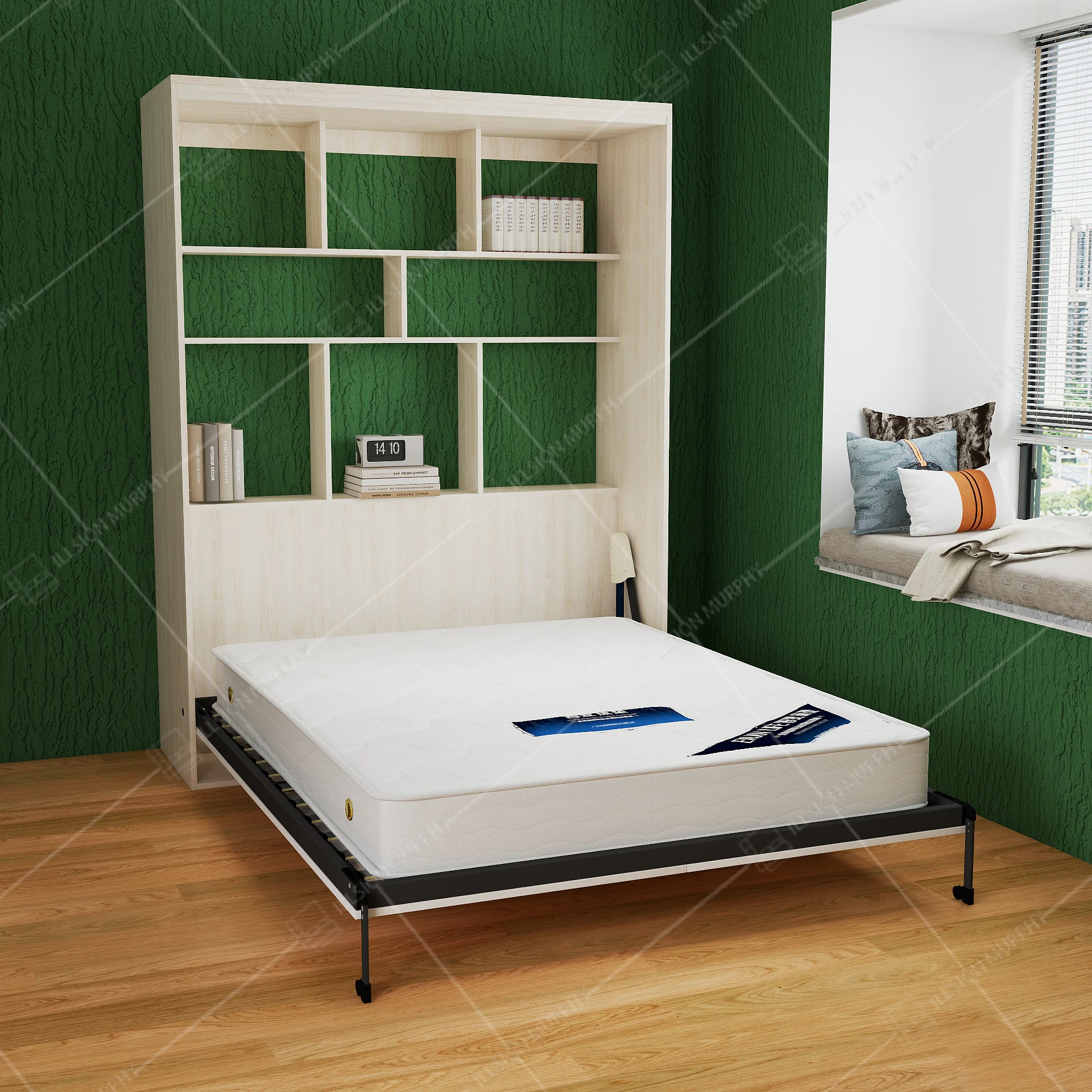 Remote-Controlled 2m Electric Murphy Wall Bed Foldable and Invisible for Small Spaces with Hardware for Small Rooms
Remote-Controlled 2m Electric Murphy Wall Bed Foldable and Invisible for Small Spaces with Hardware for Small Rooms