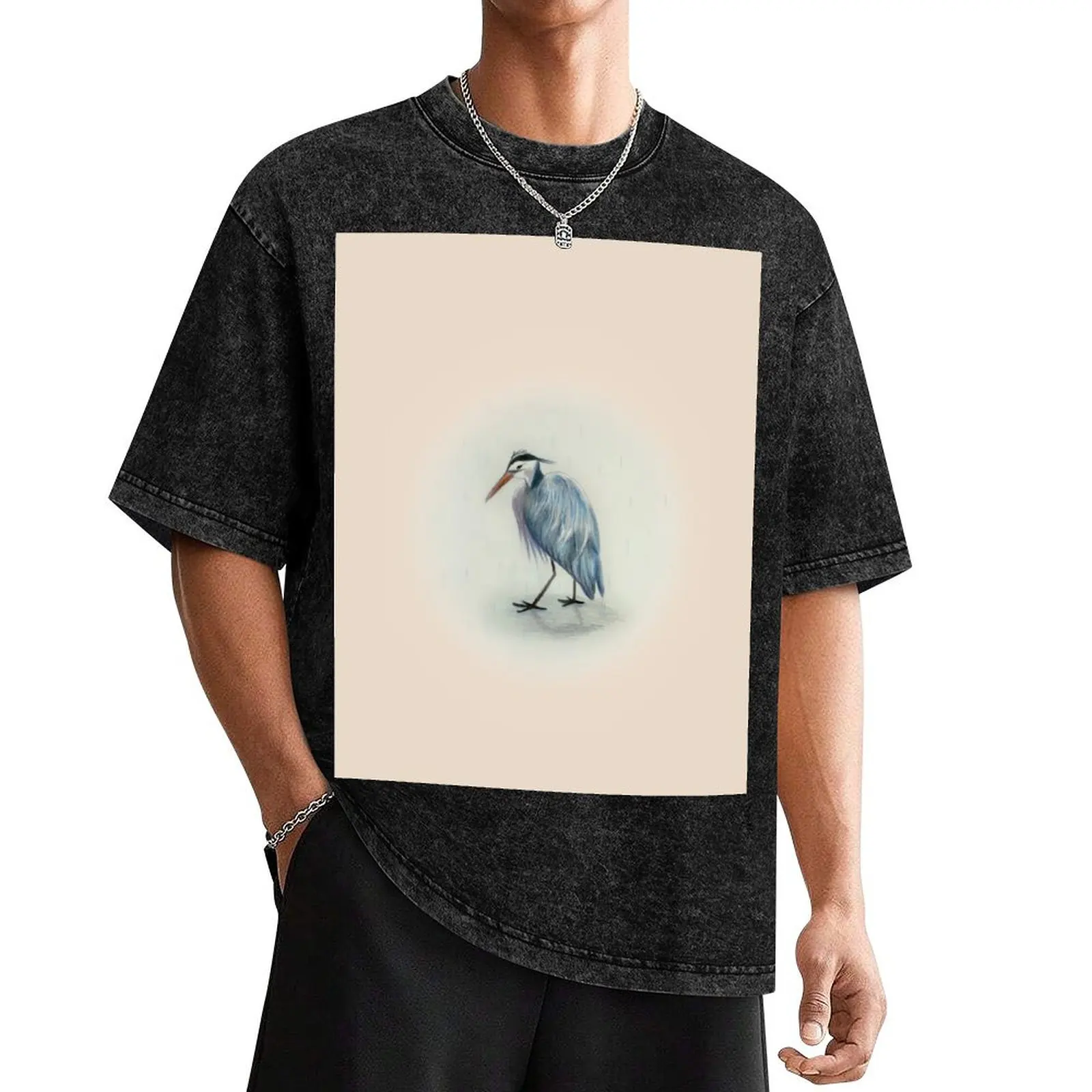 Heron in the rain T-Shirt Luxury man essential t shirt custom t-shirts tops men clothing
Heron in the rain T-Shirt Luxury man essential t shirt custom t-shirts tops men clothing
