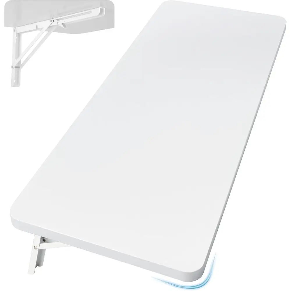 Wall Mounted olding Table 39.4”L x 19.7”W, Laundry olding Table with Heavy Duty Metal Collapsible Shel Brackets, Wall Mounted De
Wall Mounted olding Table 39.4”L x 19.7”W, Laundry olding Table with Heavy Duty Metal Collapsible Shel Brackets, Wall Mounted De
