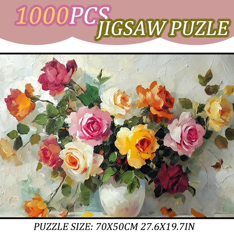 1 box of 1000 adult puzzles, white vase 70x50cm 27.6x19.7 inches, mixed color puzzles | Best Christmas Gifts Holiday Giveaways
1 box of 1000 adult puzzles, white vase 70x50cm 27.6x19.7 inches, mixed color puzzles | Best Christmas Gifts Holiday Giveaways