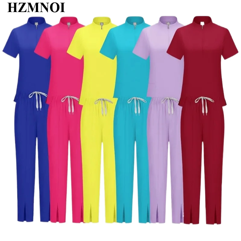 New Set of Medical Uniforms, Elastic Tops with Pocket Pants, Nurse Uniform, Doctor's Surgical Gown, Workwear for Beauty Salon
New Set of Medical Uniforms, Elastic Tops with Pocket Pants, Nurse Uniform, Doctor's Surgical Gown, Workwear for Beauty Salon