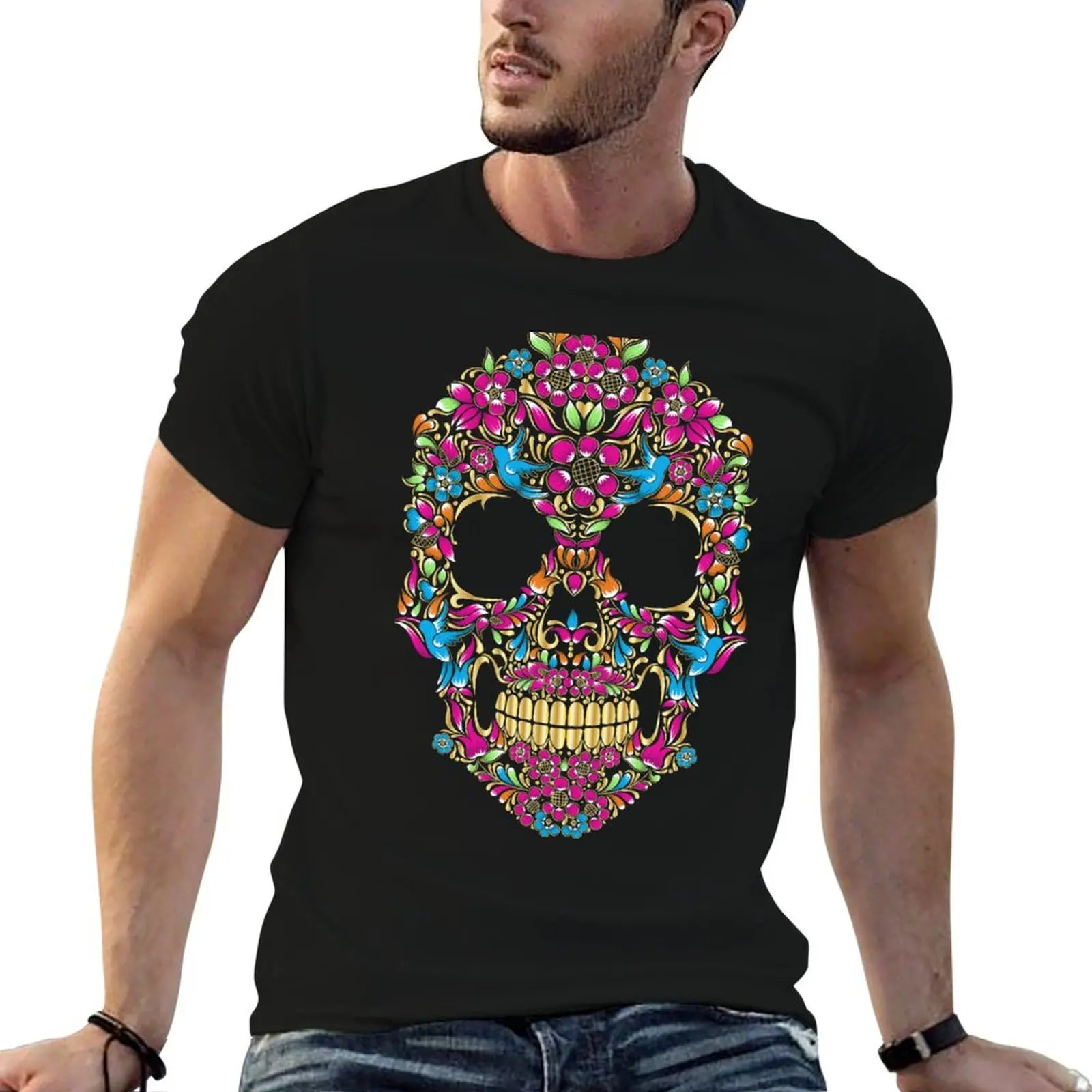 sugar skull mexican style T-Shirt mens graphic t shirts t shirts for man slim fit cotton t shirts high quality T-shirt
sugar skull mexican style T-Shirt mens graphic t shirts t shirts for man slim fit cotton t shirts high quality T-shirt