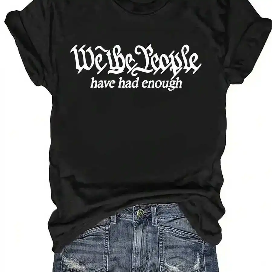 Womens Slogan Print T-Shirt Soft Breathable Cotton Casual Round Neck Short Sleeve Top
Womens Slogan Print T-Shirt Soft Breathable Cotton Casual Round Neck Short Sleeve Top