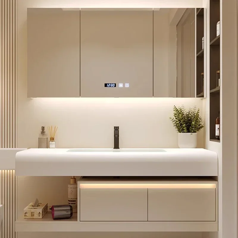 French Luxury Cream Style Bathroom Cabinets Wall-mounted Fog Removal Storage Smart Mirror Cabinets Fashion Furniture Шкафы FYBC 
French Luxury Cream Style Bathroom Cabinets Wall-mounted Fog Removal Storage Smart Mirror Cabinets Fashion Furniture Шкафы FYBC