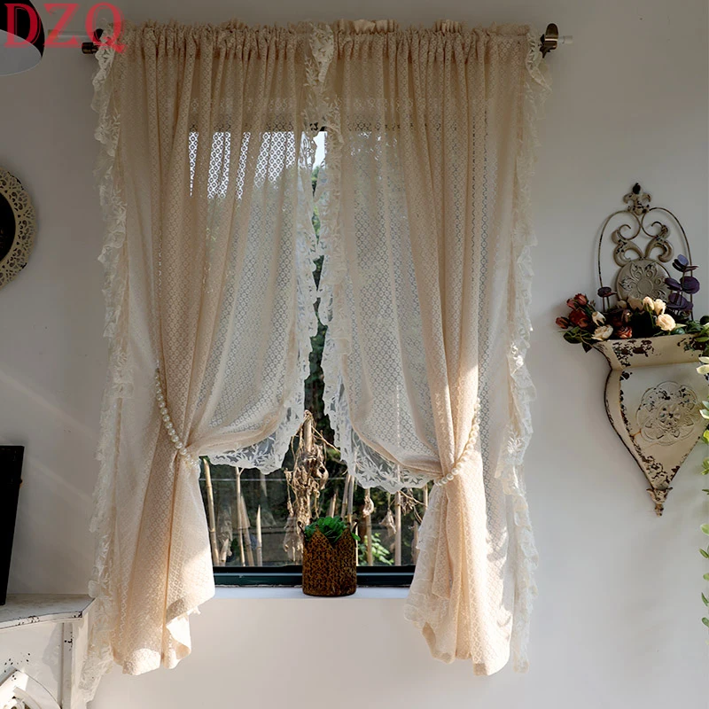Frence Elegant Lace Tulle Curtains for Living Room Ruffle Curtains Bedroom Cream Hollow Lace Gauze Wedding Room #A277
Frence Elegant Lace Tulle Curtains for Living Room Ruffle Curtains Bedroom Cream Hollow Lace Gauze Wedding Room #A277