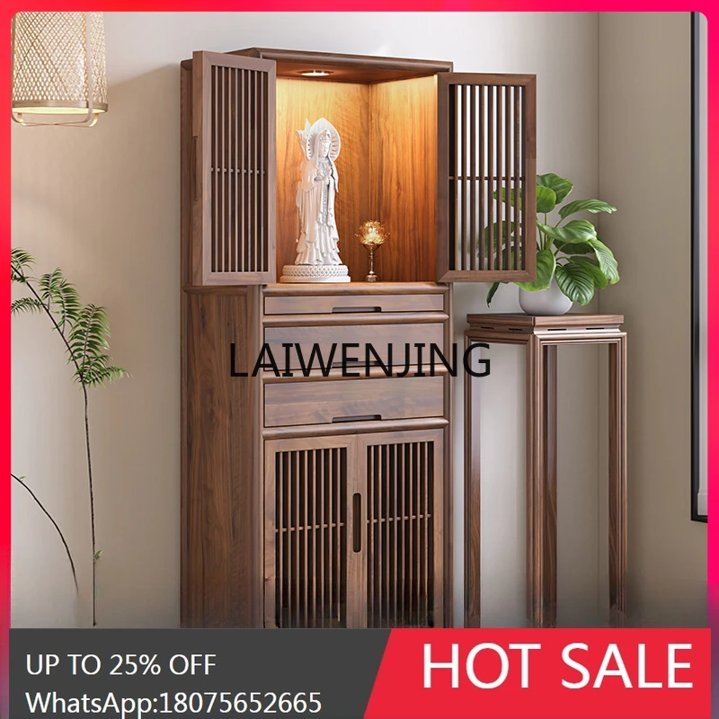 MJY black walnut new Chinese Buddhist shrine vertical cabinet household simple with door God of Wealth shrine
MJY black walnut new Chinese Buddhist shrine vertical cabinet household simple with door God of Wealth shrine