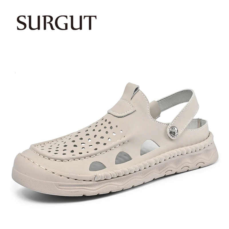 SURGUT Men Summer Beach Sandals Round Toe Slip-On Rubber Sole Breathable Microfiber Casual Daily Shoes
SURGUT Men Summer Beach Sandals Round Toe Slip-On Rubber Sole Breathable Microfiber Casual Daily Shoes