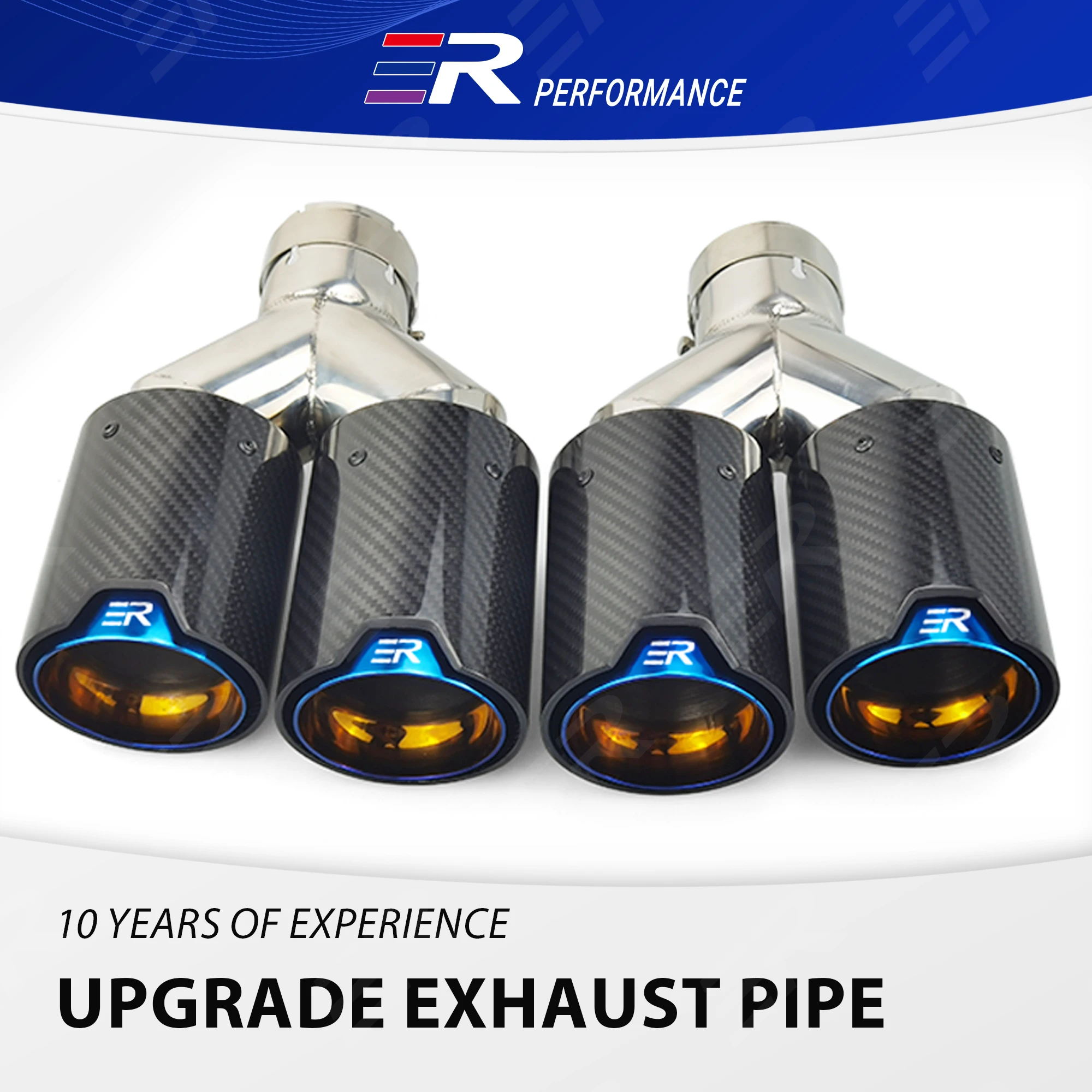 ER 1 PC 304 Blue Stainless Steel Muffler Real Carbon Fiber Universal Car Accessories Exhaust Tips End Pipes Auto For BMW Series
ER 1 PC 304 Blue Stainless Steel Muffler Real Carbon Fiber Universal Car Accessories Exhaust Tips End Pipes Auto For BMW Series