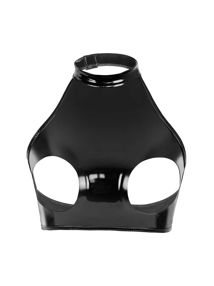 Sexy Women Backless PU Oil Glossy Shiny Short Vest Open Bust Hollow Out Tank Top Elastic Tights Streetwear Maid Dance Wear
Sexy Women Backless PU Oil Glossy Shiny Short Vest Open Bust Hollow Out Tank Top Elastic Tights Streetwear Maid Dance Wear