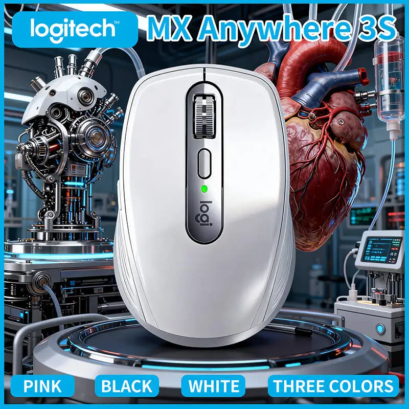 Logitech MX Anywhere 3S Creator Mouse - 8000 DPI, MagSpeed Scroll, Silent Click, USB-C Quick Charge for Design Work