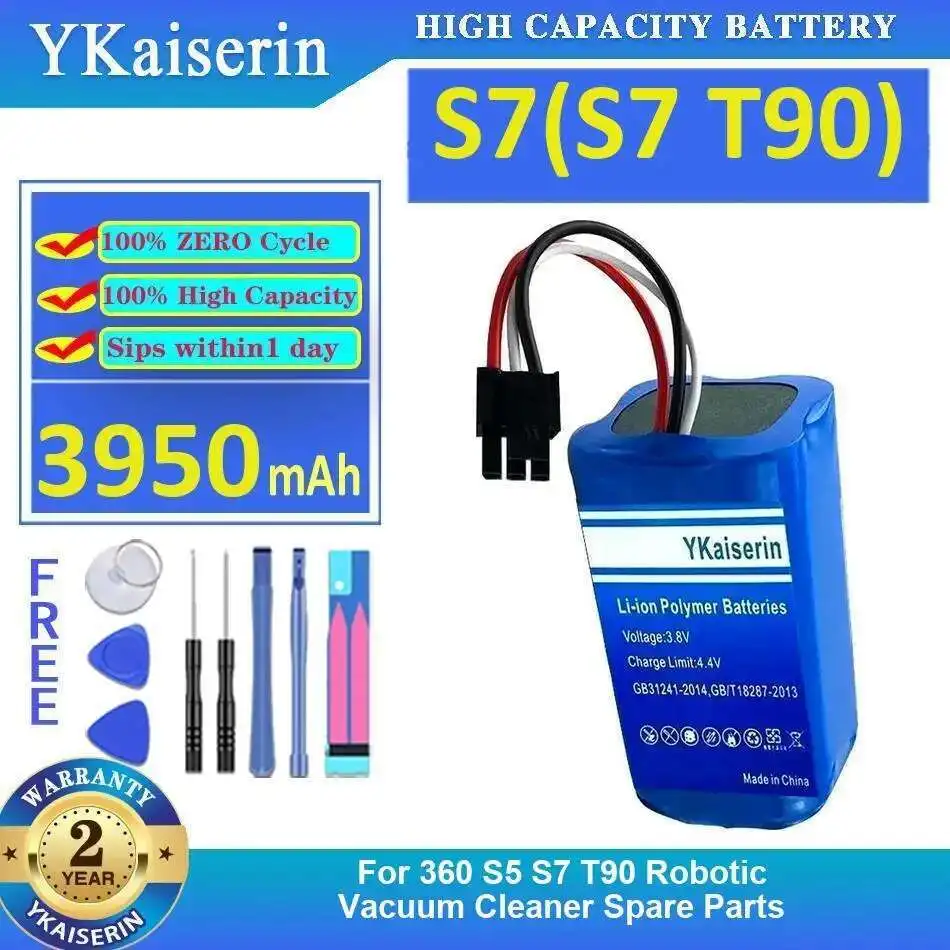 Robotic Vacuum Cleaner Accessories Battery 3950Mah For 360 S5 S7 T90 Spare Parts
Robotic Vacuum Cleaner Accessories Battery 3950Mah For 360 S5 S7 T90 Spare Parts