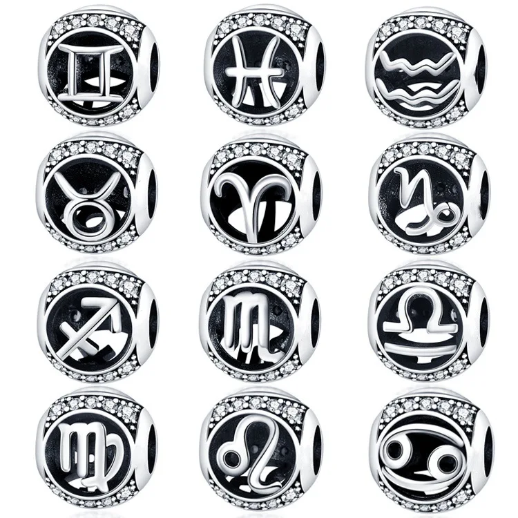 Original 925 Silver Simple Twelve Zodiac Charm Pendant Aries Leo Bead Fit Bracelet Women DIY Fine Gift Accessory Necklace
Original 925 Silver Simple Twelve Zodiac Charm Pendant Aries Leo Bead Fit Bracelet Women DIY Fine Gift Accessory Necklace