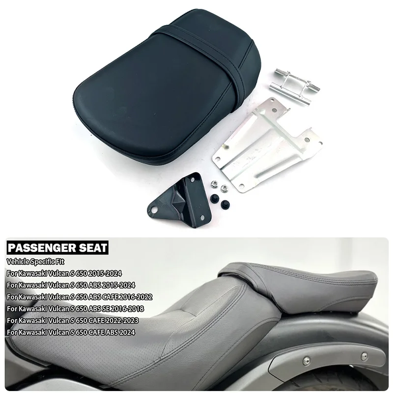 Заднее пассажирское сиденье мотоцикла, черная подушка из искусственной кожи для Kawasaki Vulcan S 650 VN650 2015-2024
Заднее пассажирское сиденье мотоцикла, черная подушка из искусственной кожи для Kawasaki Vulcan S 650 VN650 2015-2024