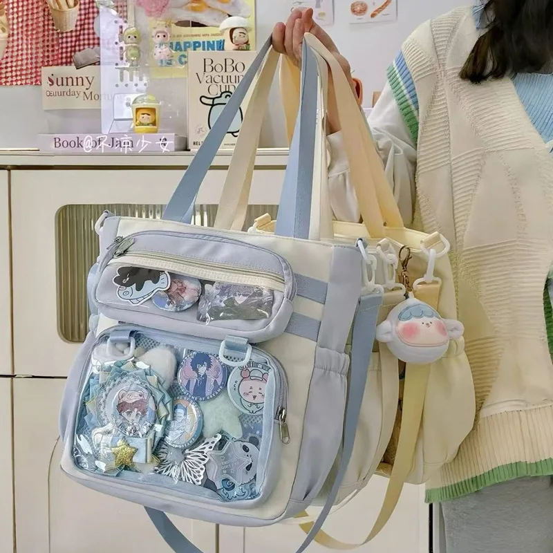 MBTI Japanese Style Ita Bag for Women Fashion Casual Large Capacity Shoulder Bag Transparent Cute Casual Designer Female Handbag
MBTI Japanese Style Ita Bag for Women Fashion Casual Large Capacity Shoulder Bag Transparent Cute Casual Designer Female Handbag