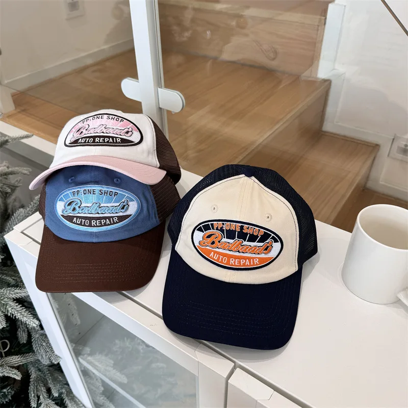Summer Splicing Mesh Breathable Women's Hats Korean Versatile Street Trend Fashion Embroidery Truck Driver Baseball Caps Men
Summer Splicing Mesh Breathable Women's Hats Korean Versatile Street Trend Fashion Embroidery Truck Driver Baseball Caps Men