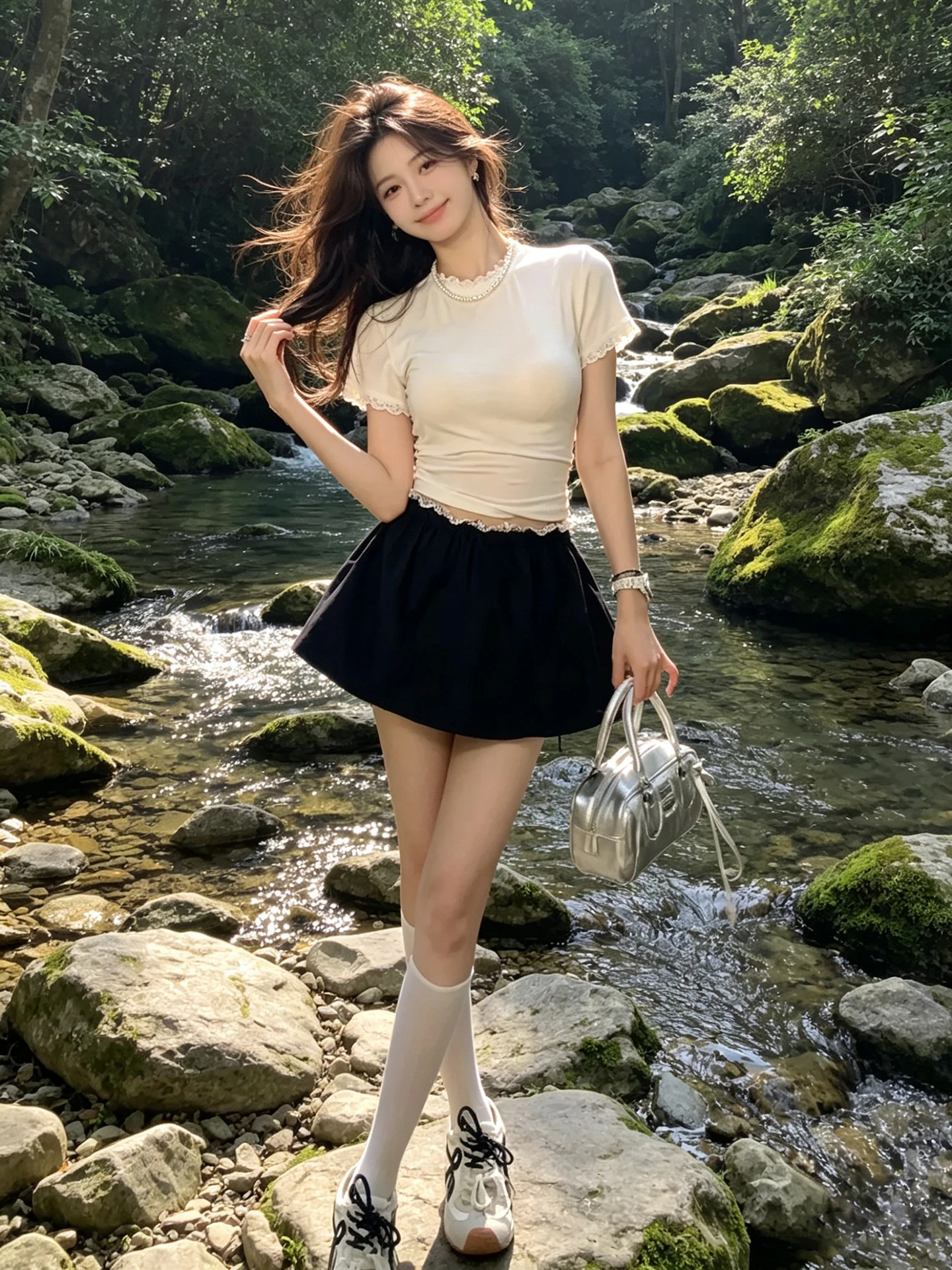 Korean College Style White T-Shirt And Flower Bud Short Skirt Set Women Summer Youthful Sweet Fashionable Two-Piece Outfit
Korean College Style White T-Shirt And Flower Bud Short Skirt Set Women Summer Youthful Sweet Fashionable Two-Piece Outfit