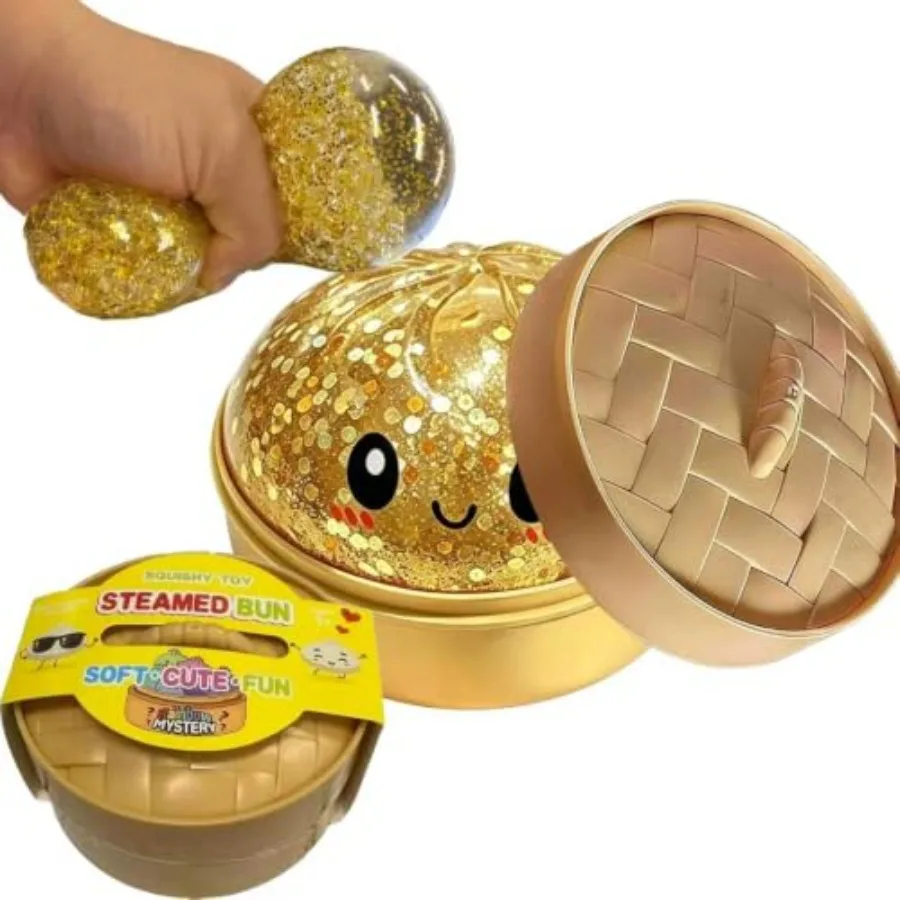 Mystery Dumpling Squishies Box, Relief Fidget Dumpling Sensory Squeeze Toy for Anxiety and Stress Relief. Gold Glitter
Mystery Dumpling Squishies Box, Relief Fidget Dumpling Sensory Squeeze Toy for Anxiety and Stress Relief. Gold Glitter