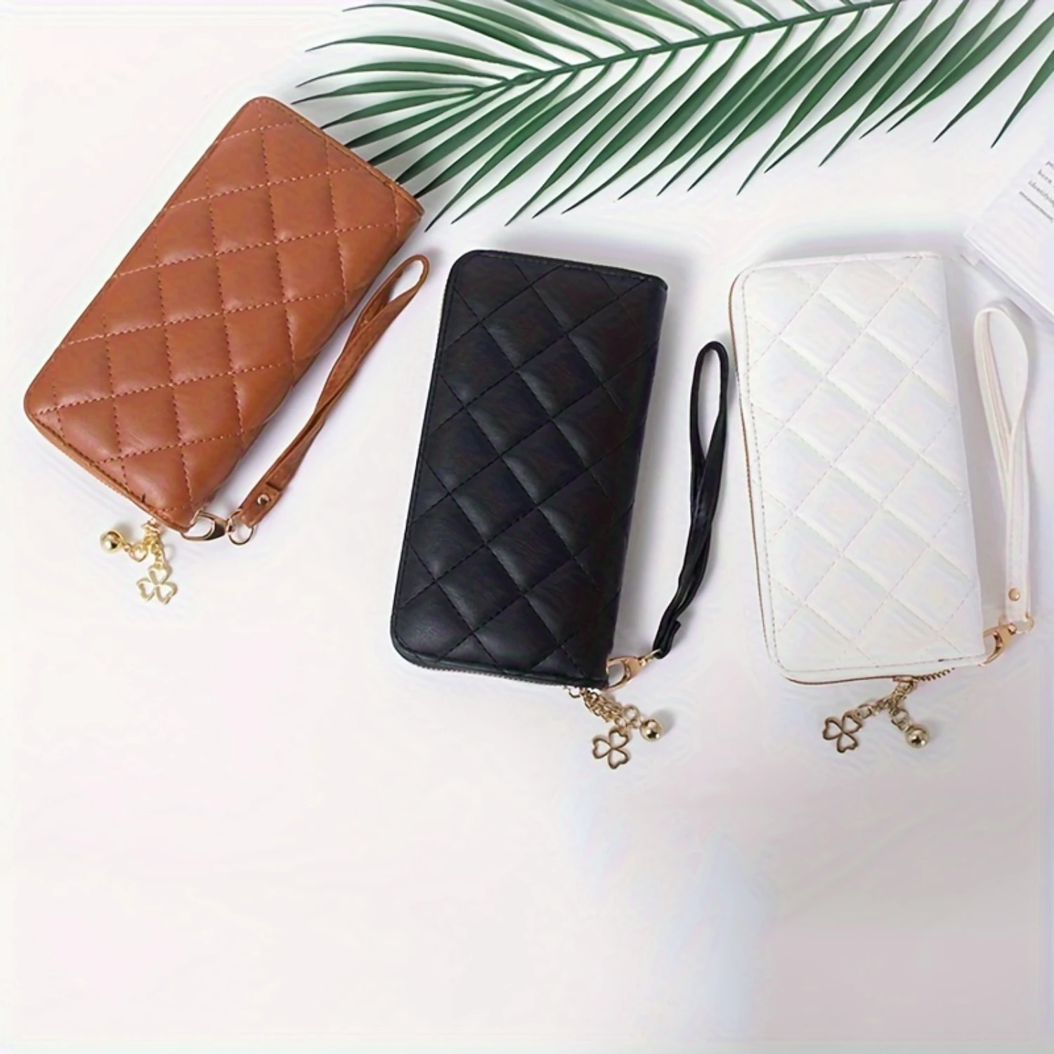 Elegant Long Wallet For Women, Fashion Zippered Clutch With Quilted Rhombus Pattern, Large Capacity Solid Color PU Money Pouch,
Elegant Long Wallet For Women, Fashion Zippered Clutch With Quilted Rhombus Pattern, Large Capacity Solid Color PU Money Pouch,