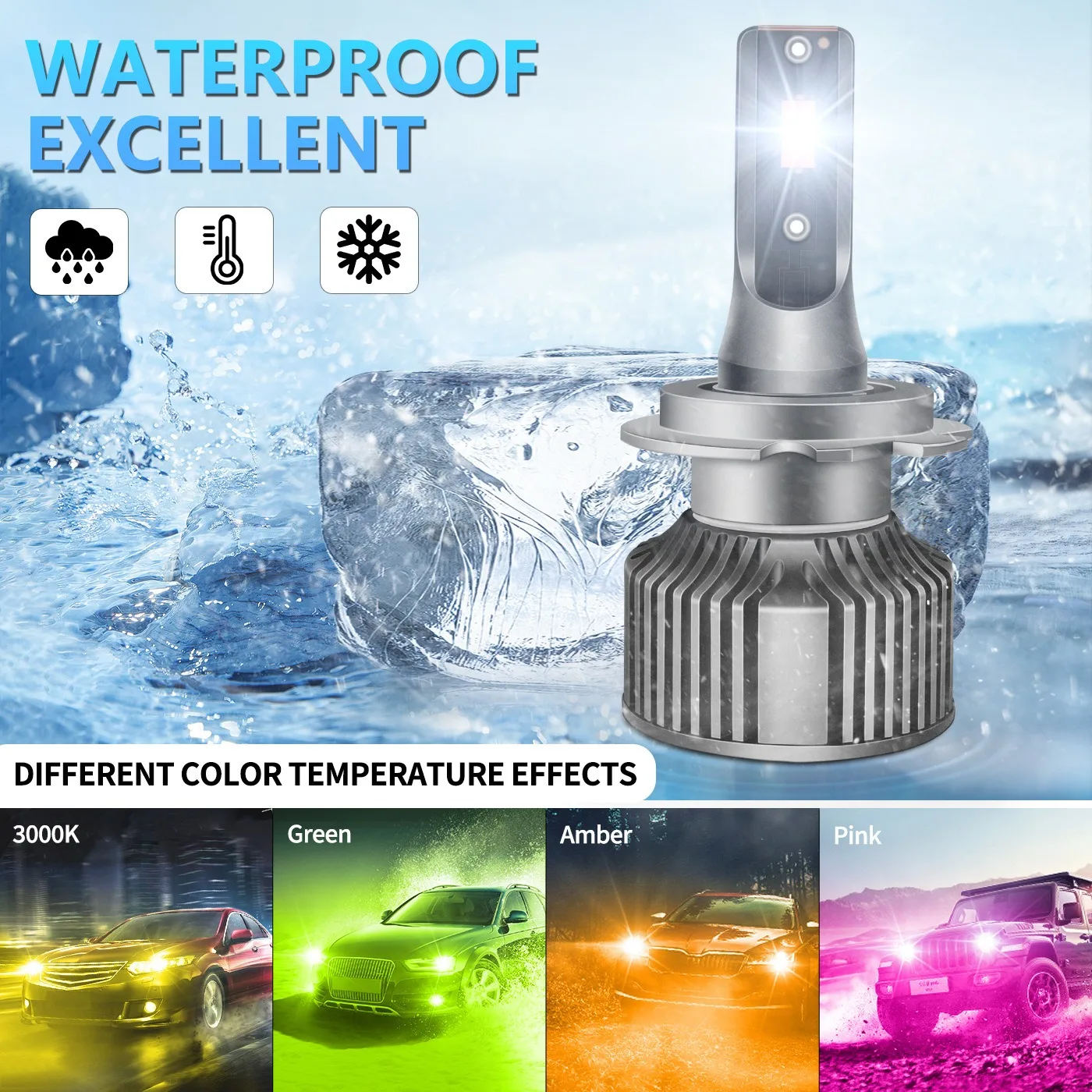 H1 H3 H7 PSX24W H16EU 9145 9005 9006 12V 50W LED Headlight Bulbs Green Pink Blue Orange Purple 3000K 6000K
H1 H3 H7 PSX24W H16EU 9145 9005 9006 12V 50W LED Headlight Bulbs Green Pink Blue Orange Purple 3000K 6000K
