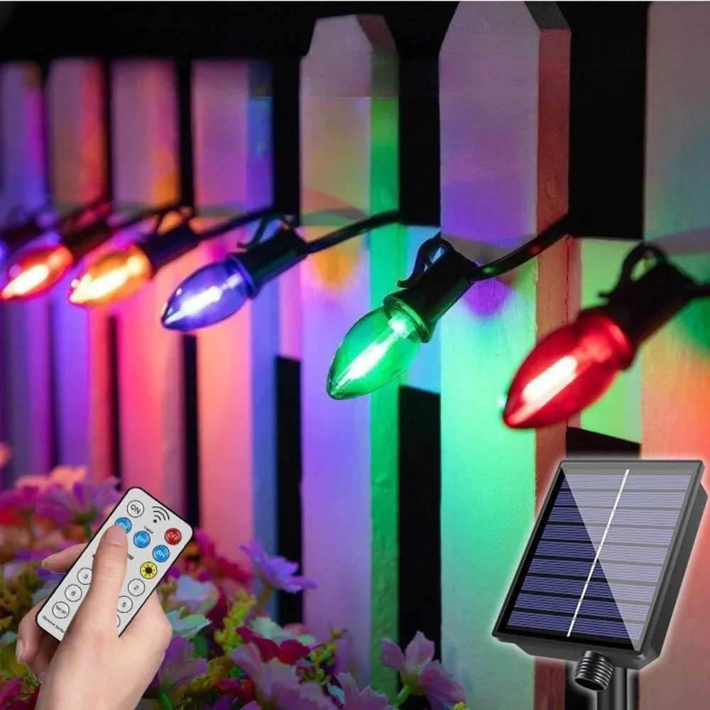 Solar RGB Bulb String Lights Remote Control Outdoor Waterproof LED Fairy Lights for Patio Fence Garden Party Decor
Solar RGB Bulb String Lights Remote Control Outdoor Waterproof LED Fairy Lights for Patio Fence Garden Party Decor