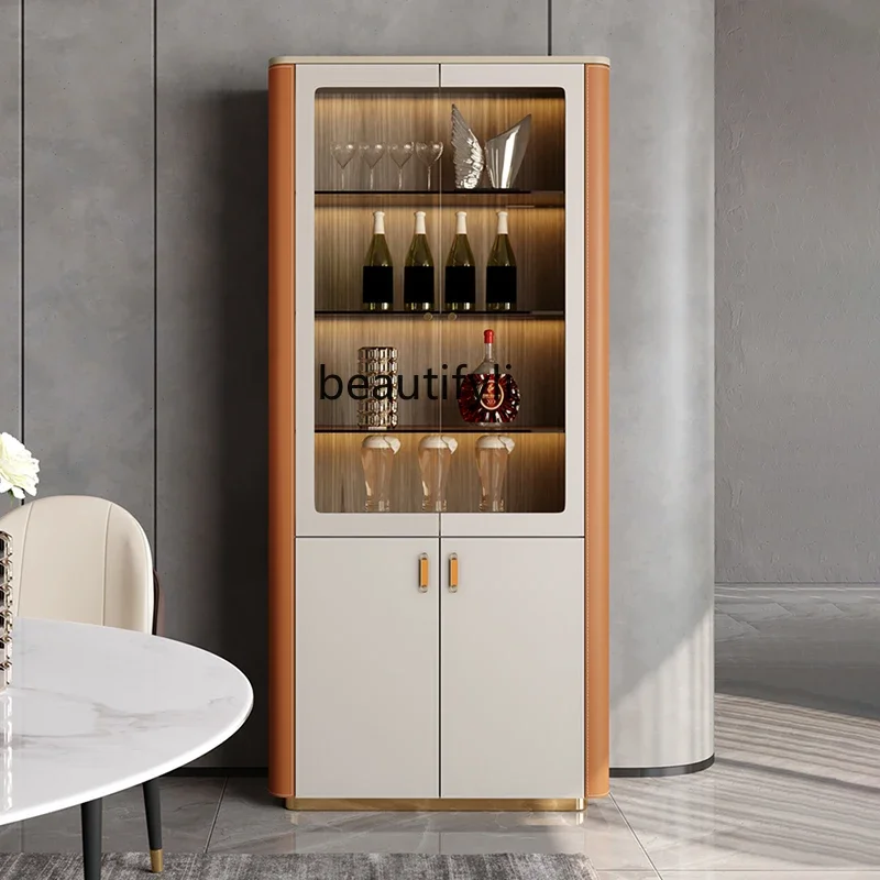 Light luxury wine cabinet against the wall High-end display cabinet Multifunctional glass door Saddle leather locker
Light luxury wine cabinet against the wall High-end display cabinet Multifunctional glass door Saddle leather locker