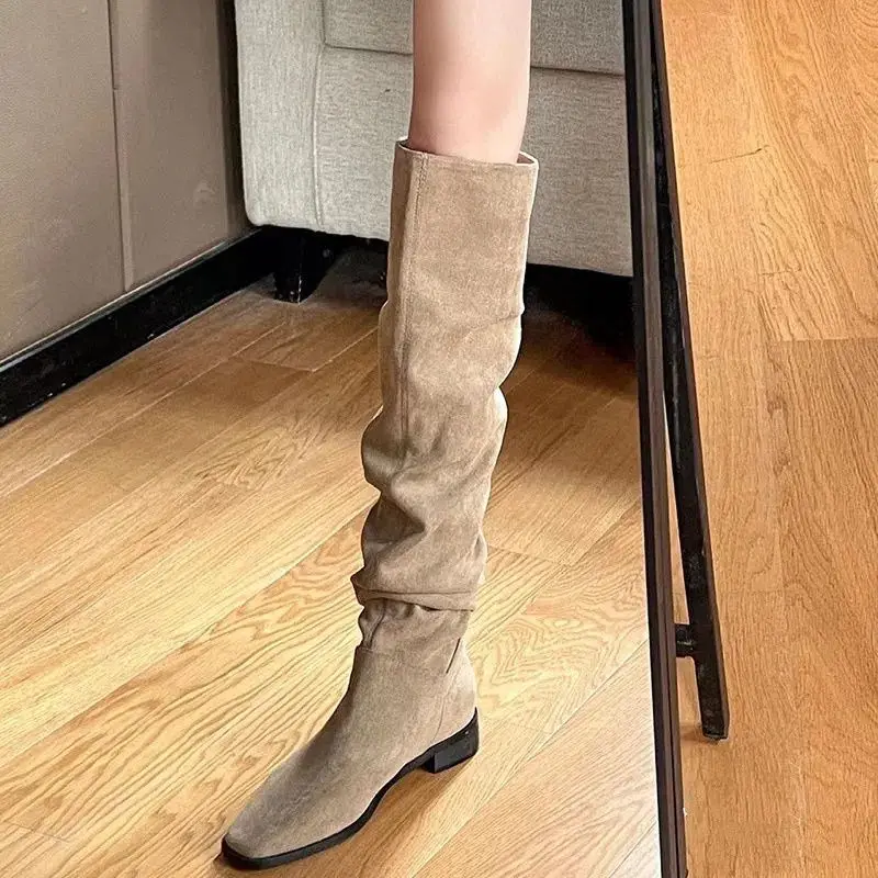 Middle Heel Women's Long Boots Khaki Square Toe Ladies Knee High Shaft Shoes Fur New Rock Quality Comfortable and Elegant Pu In
Middle Heel Women's Long Boots Khaki Square Toe Ladies Knee High Shaft Shoes Fur New Rock Quality Comfortable and Elegant Pu In