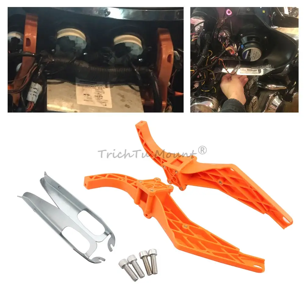For Harley Touring Street Electra Tri Glide FLHT FLHX 1996-13 Motorcycle Batwing Inner Fairing Support Speaker Bracket Kits
For Harley Touring Street Electra Tri Glide FLHT FLHX 1996-13 Motorcycle Batwing Inner Fairing Support Speaker Bracket Kits