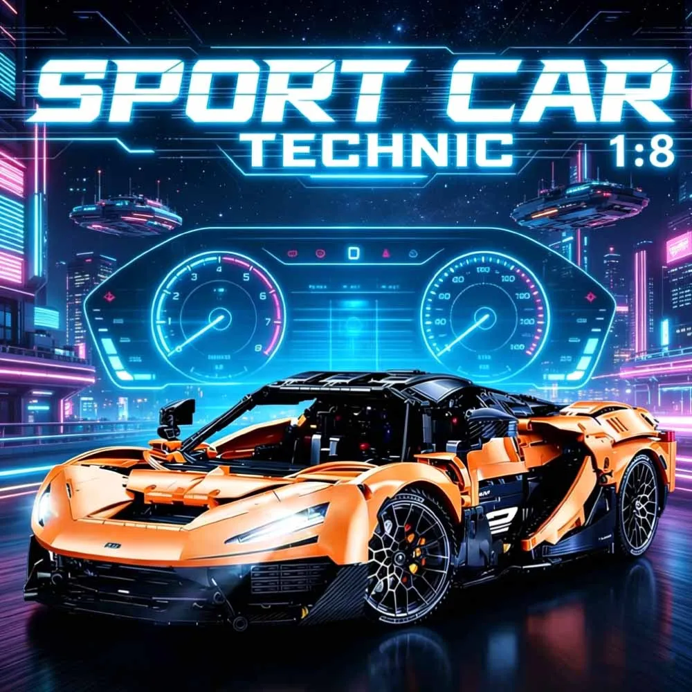 MOC Hight-tech GULY 10650 Technical 1:8 Sports Car W1 Maikailun Building Blocks Model DIY Toys for Boys set Christmas Gift Set
MOC Hight-tech GULY 10650 Technical 1:8 Sports Car W1 Maikailun Building Blocks Model DIY Toys for Boys set Christmas Gift Set