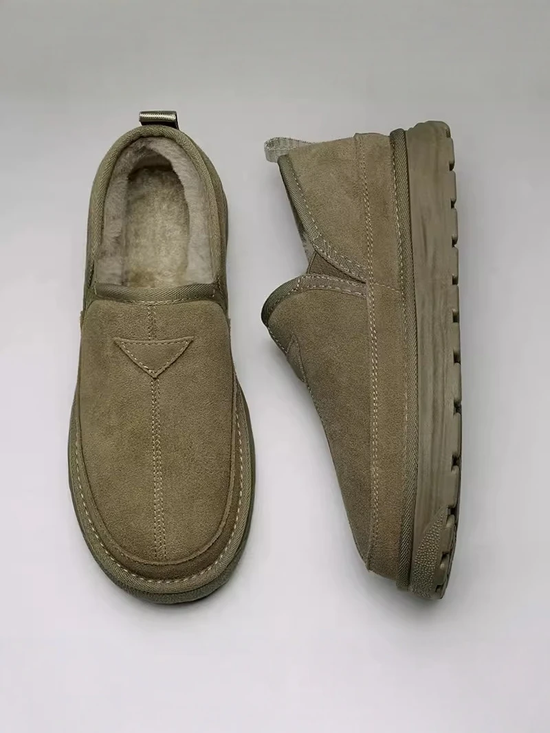 Men's Winter Thick Bottom Slip-On Slippers Fleece Lined Warmth Enhanced Leather Fur Integrated Anti-Slip Cotton Shoes
Men's Winter Thick Bottom Slip-On Slippers Fleece Lined Warmth Enhanced Leather Fur Integrated Anti-Slip Cotton Shoes