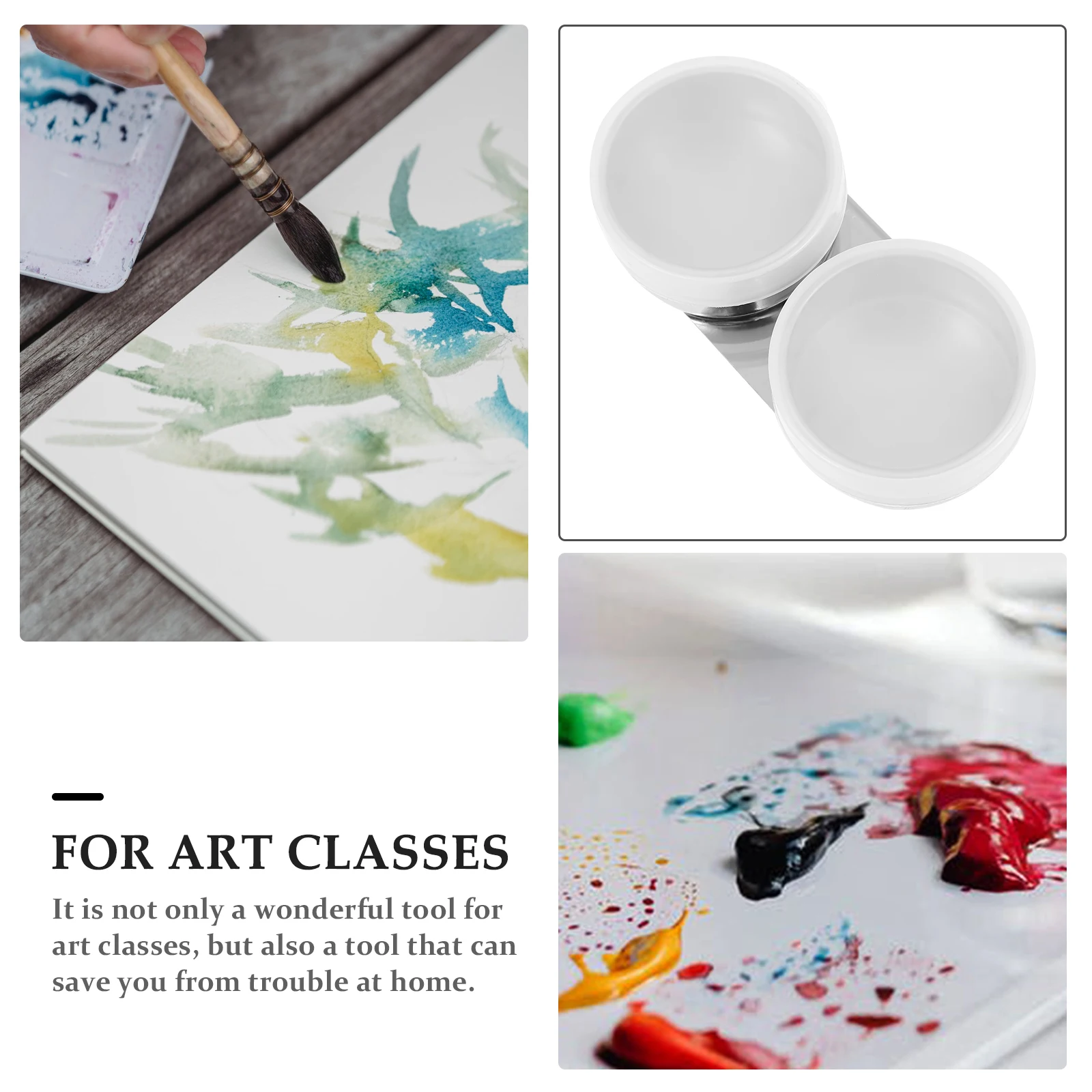 Stainless Steel Paint Water Cup for Cleaning Brushes with Lid Preventing Spills Ideal for Home School Studio Oil Painting
Stainless Steel Paint Water Cup for Cleaning Brushes with Lid Preventing Spills Ideal for Home School Studio Oil Painting