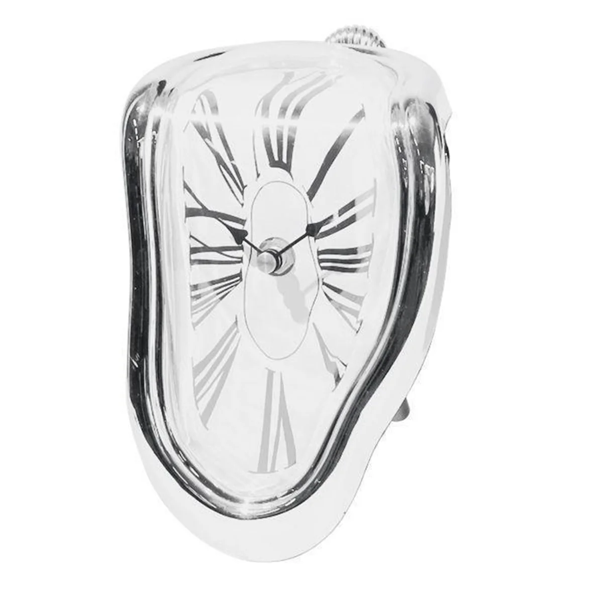 A72P Melting Distorted Clock Art Decor for Living Room - Plastic Desktop Electronic Wall Clock Silver
A72P Melting Distorted Clock Art Decor for Living Room - Plastic Desktop Electronic Wall Clock Silver