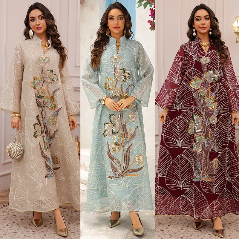 Muslim Dress for Women Jalabiya Abaya Embroidery Mujer Vestidos Ramadan Long Dresses Robe Moroccan Caftan Vestidos Dubai Kaftan
Muslim Dress for Women Jalabiya Abaya Embroidery Mujer Vestidos Ramadan Long Dresses Robe Moroccan Caftan Vestidos Dubai Kaftan