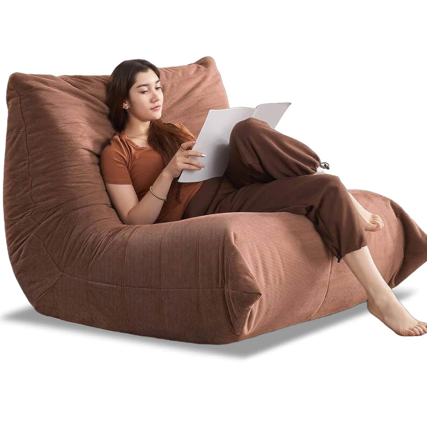 Adult Bean Bag Lazy Sofa Super Soft Memory Foam Lounge Chair Balcony Bedroom Orange Customized
Adult Bean Bag Lazy Sofa Super Soft Memory Foam Lounge Chair Balcony Bedroom Orange Customized