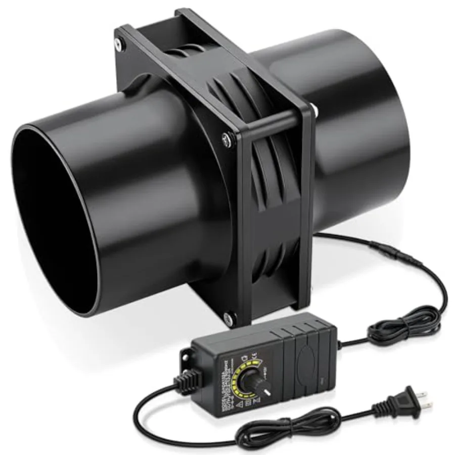 120mm x 38mm 12v Exhaust Fan with Speed Control Dual Ball Bearing AC Plug 4 Inch Small Fume Extractor for Soldering Laser Enclo
120mm x 38mm 12v Exhaust Fan with Speed Control Dual Ball Bearing AC Plug 4 Inch Small Fume Extractor for Soldering Laser Enclo