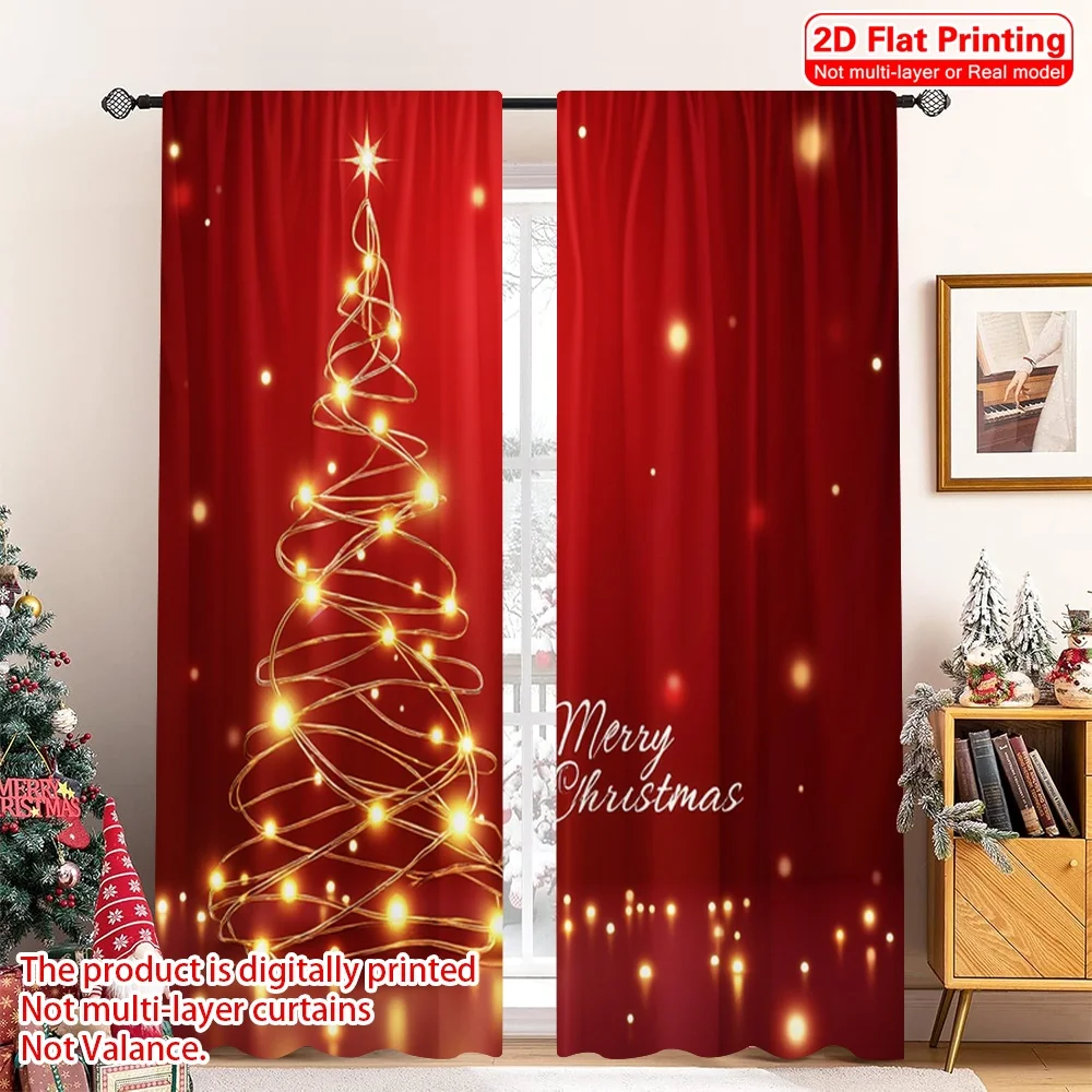 2pcs 2D flat printing Merry Christmas Popular Curtain Golden Sparkling Christmas Tree Polyester Without Electricity Festive
2pcs 2D flat printing Merry Christmas Popular Curtain Golden Sparkling Christmas Tree Polyester Without Electricity Festive
