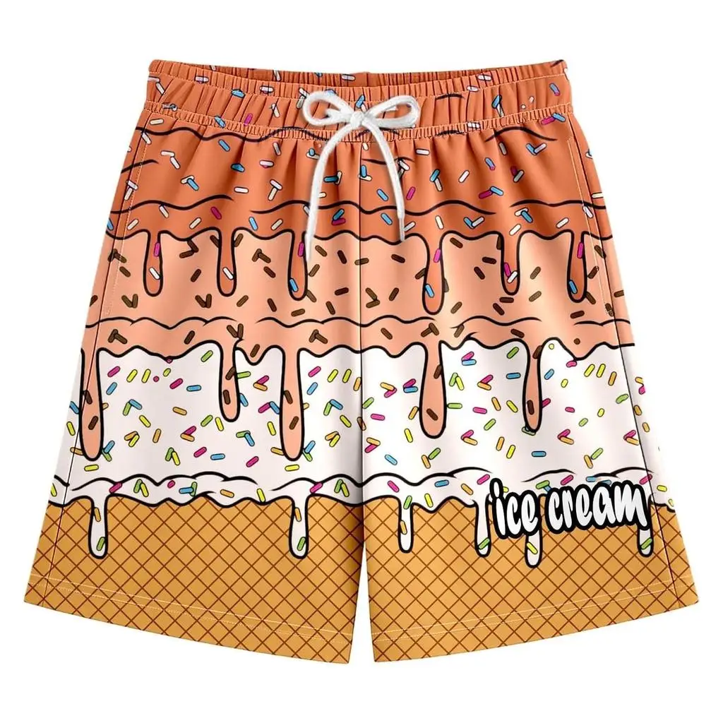 Men's Spring Summer 3D Printed Drawstring Shorts, Orange White Drizzle Sprinkle Waffle Ice Cream Cartoon Fun Casual Bottoms
Men's Spring Summer 3D Printed Drawstring Shorts, Orange White Drizzle Sprinkle Waffle Ice Cream Cartoon Fun Casual Bottoms