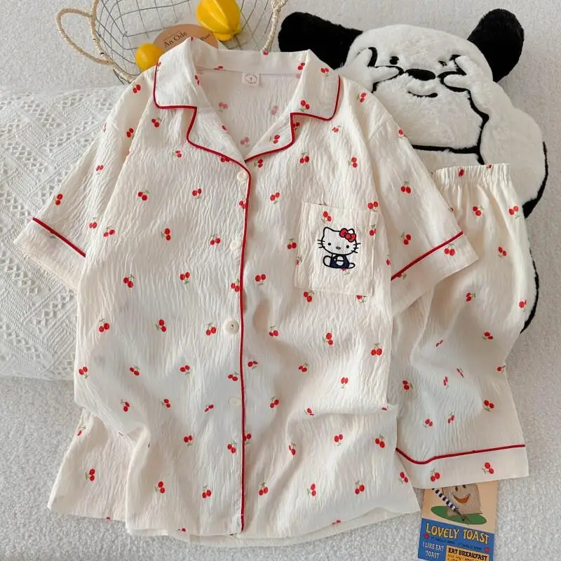 Women's Short Sleeved Shorts Pajama Set Kawaii Summer New Collection Women's Spring Autumn Home Clothes Fashion Two Piece Set
Women's Short Sleeved Shorts Pajama Set Kawaii Summer New Collection Women's Spring Autumn Home Clothes Fashion Two Piece Set