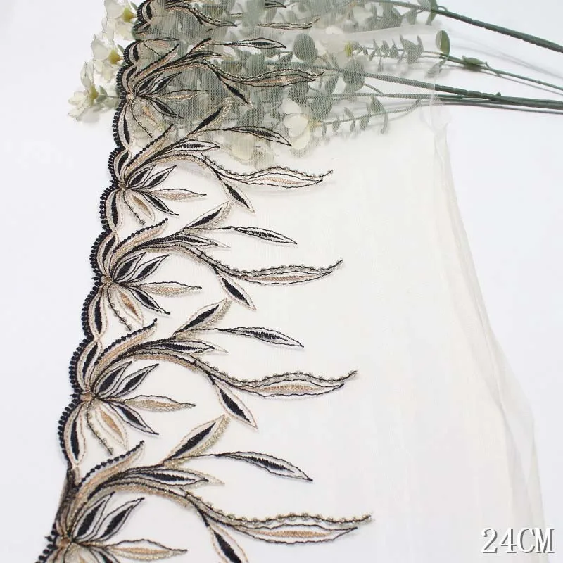 29Yards Exquisite Gold Leaf Embroidery Lace Trim Clothing Accessories Dress Sleeve Sewing Lingerie High Quality
29Yards Exquisite Gold Leaf Embroidery Lace Trim Clothing Accessories Dress Sleeve Sewing Lingerie High Quality