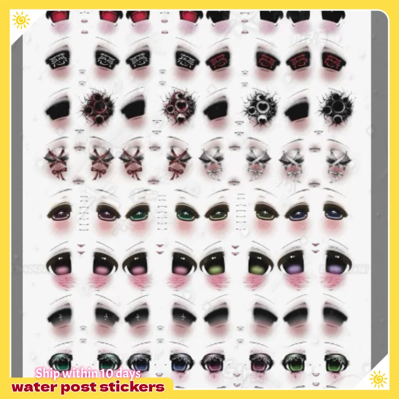 Abnormal Human Waterslide Decals Electric Street Azone OB21 Nuyu Jiji Mo Ning Custom Doll Face Decals DIY Doll Accessories
Abnormal Human Waterslide Decals Electric Street Azone OB21 Nuyu Jiji Mo Ning Custom Doll Face Decals DIY Doll Accessories