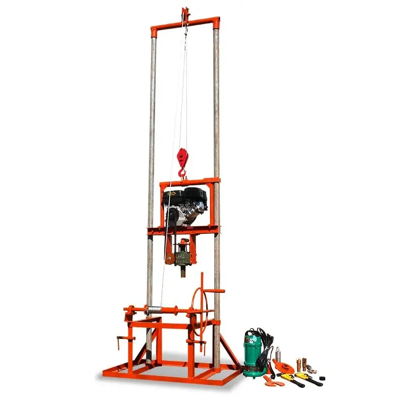 Customized Portable Lightweight Mini 80m Water Well Drilling Rig Petrol Diesel Manual Borehole Driller
Customized Portable Lightweight Mini 80m Water Well Drilling Rig Petrol Diesel Manual Borehole Driller