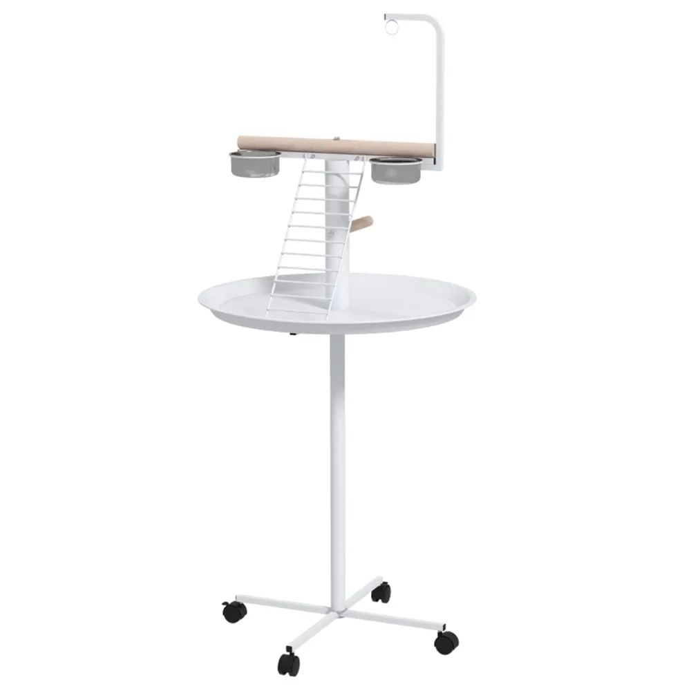 Bird Stand Four casters, two with brakes, make it easy to move and park in place It includes a perch, a ladder, and a boom for birds to rest and play Two stainless steel bowls for food and water Spacious round pallet captures and contains any mess
Bird Stand Four casters, two with brakes, make it easy to move and park in place It includes a perch, a ladder, and a boom for birds to rest and play Two stainless steel bowls for food and water Spacious round pallet captures and contains any mess