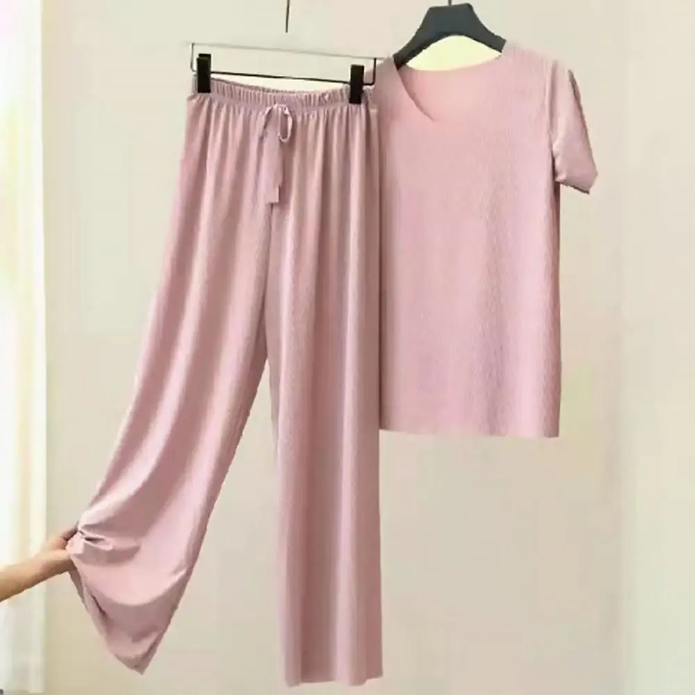 Женская футболка и брюки, комплект из 2 шт./компл., плиссированный комплект с широкими штанинами и v-образным вырезом, короткими рукавами, домашняя одежда, пуловер, тонкий летний топ больших размеров, комплект брюк
Женская футболка и брюки, комплект из 2 шт./компл., плиссированный комплект с широкими штанинами и v-образным вырезом, короткими рукавами, домашняя одежда, пуловер, тонкий летний топ больших размеров, комплект брюк