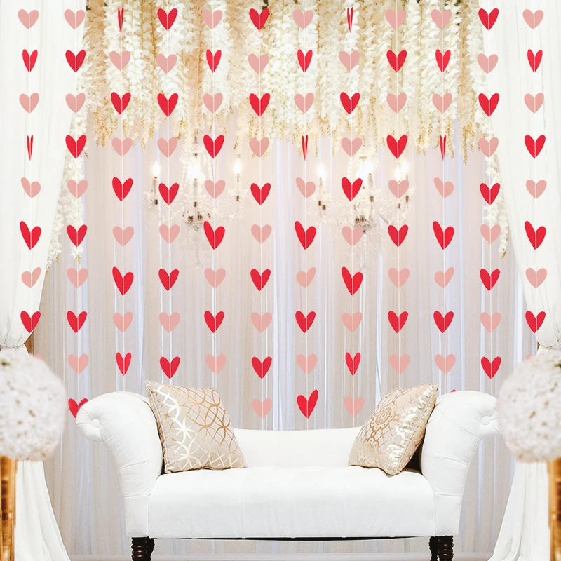 Red Heart Garland String Valentines Day Wall Hanging Paper Banner Flag DIY Curtain Home Decor Birthday Wedding Party Home Decor
Red Heart Garland String Valentines Day Wall Hanging Paper Banner Flag DIY Curtain Home Decor Birthday Wedding Party Home Decor