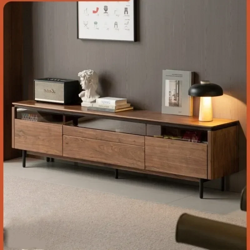 Solid wood TV cabinet, Italian light luxury black walnut storage floor cabinet
Solid wood TV cabinet, Italian light luxury black walnut storage floor cabinet